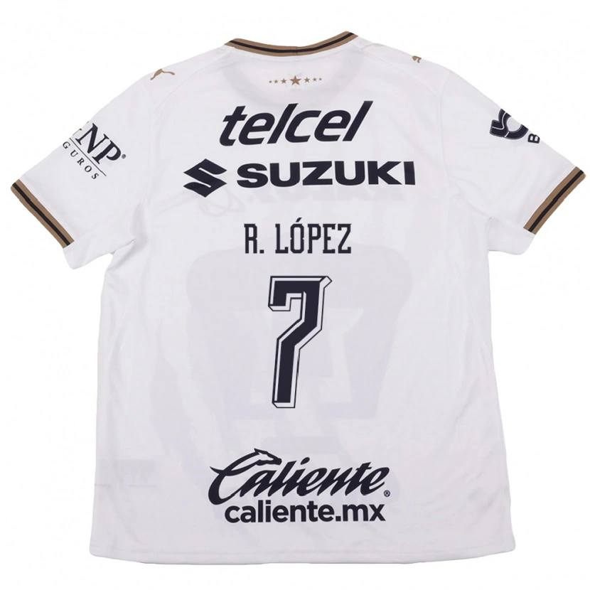 Danxen Heren Rodrigo López #7 Wit Zwart Bruin Uitshirt Uittenue 2026/27 T-Shirt