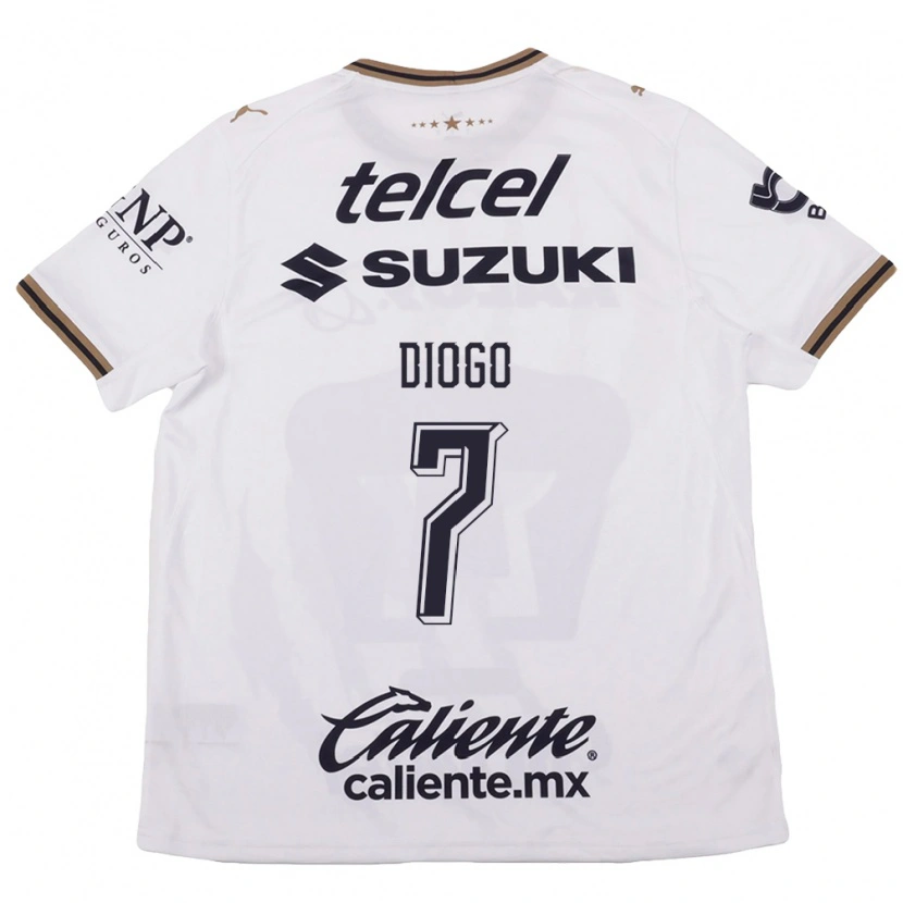 Danxen Heren Diogo #7 Wit Zwart Bruin Uitshirt Uittenue 2026/27 T-Shirt
