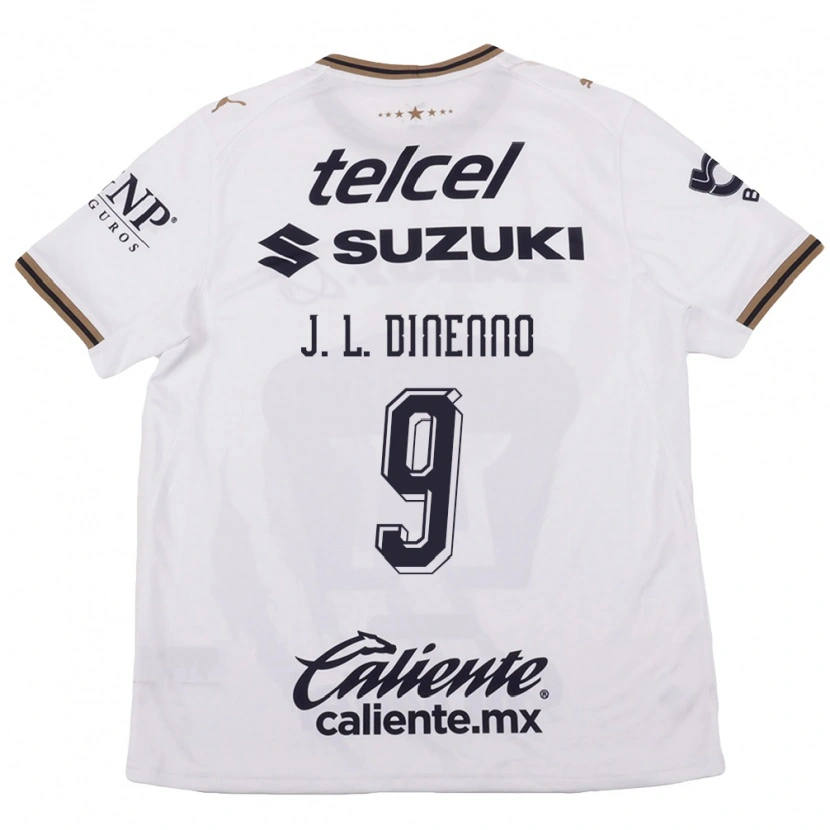 Danxen Heren Juan Dinenno #9 Wit Zwart Bruin Uitshirt Uittenue 2026/27 T-Shirt