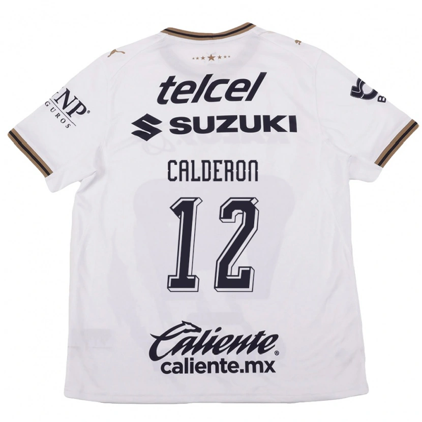 Danxen Heren Cristian Calderón #12 Wit Zwart Bruin Uitshirt Uittenue 2026/27 T-Shirt