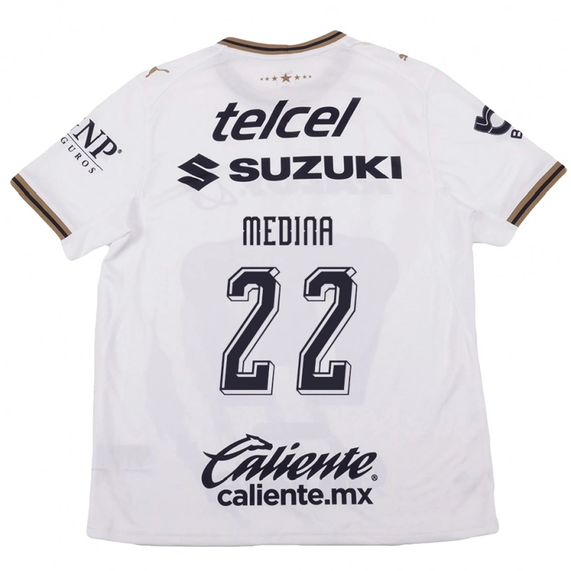 Danxen Heren Alan Medina #22 Wit Zwart Bruin Uitshirt Uittenue 2026/27 T-Shirt