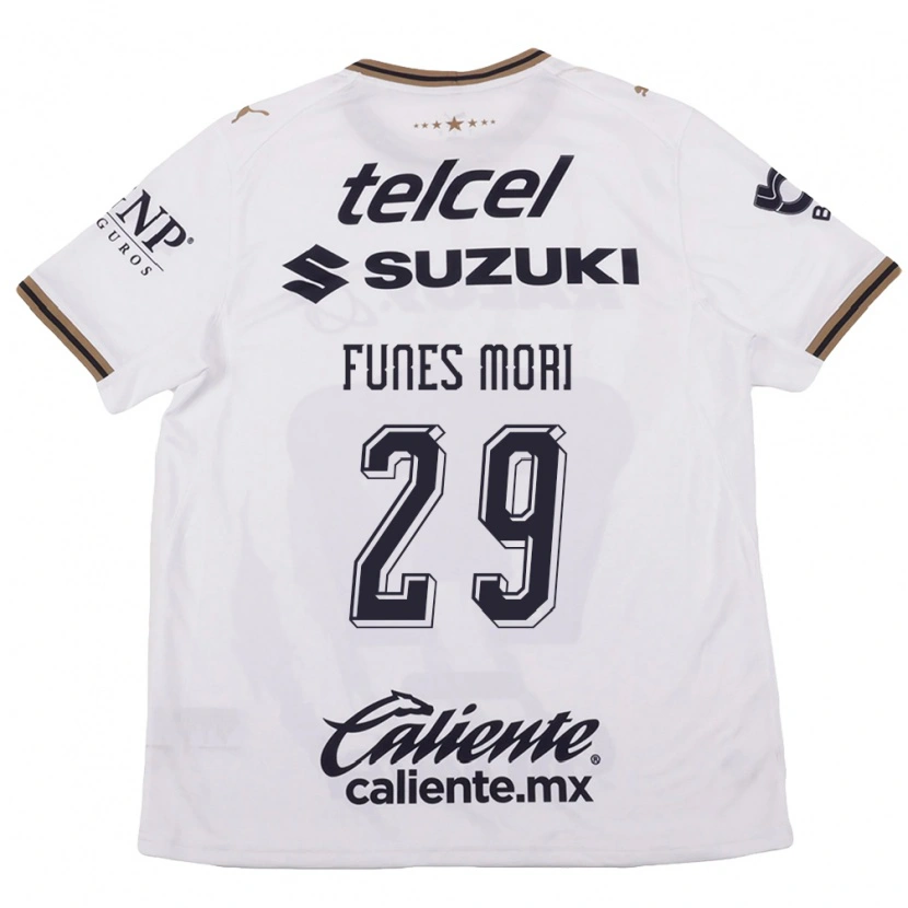 Danxen Heren Rogelio Funes Mori #29 Wit Zwart Bruin Uitshirt Uittenue 2026/27 T-Shirt