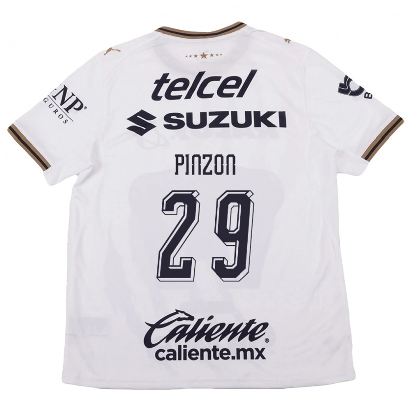 Danxen Heren Liceth Pinzon #29 Wit Zwart Bruin Uitshirt Uittenue 2026/27 T-Shirt