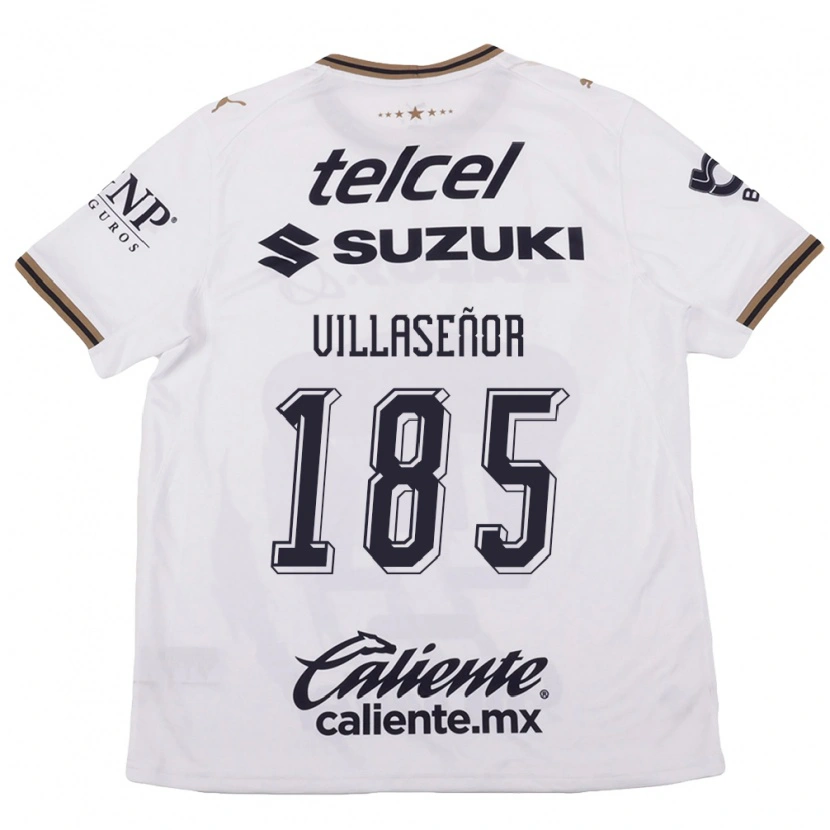 Danxen Heren Emiliano Villaseñor #185 Wit Zwart Bruin Uitshirt Uittenue 2026/27 T-Shirt