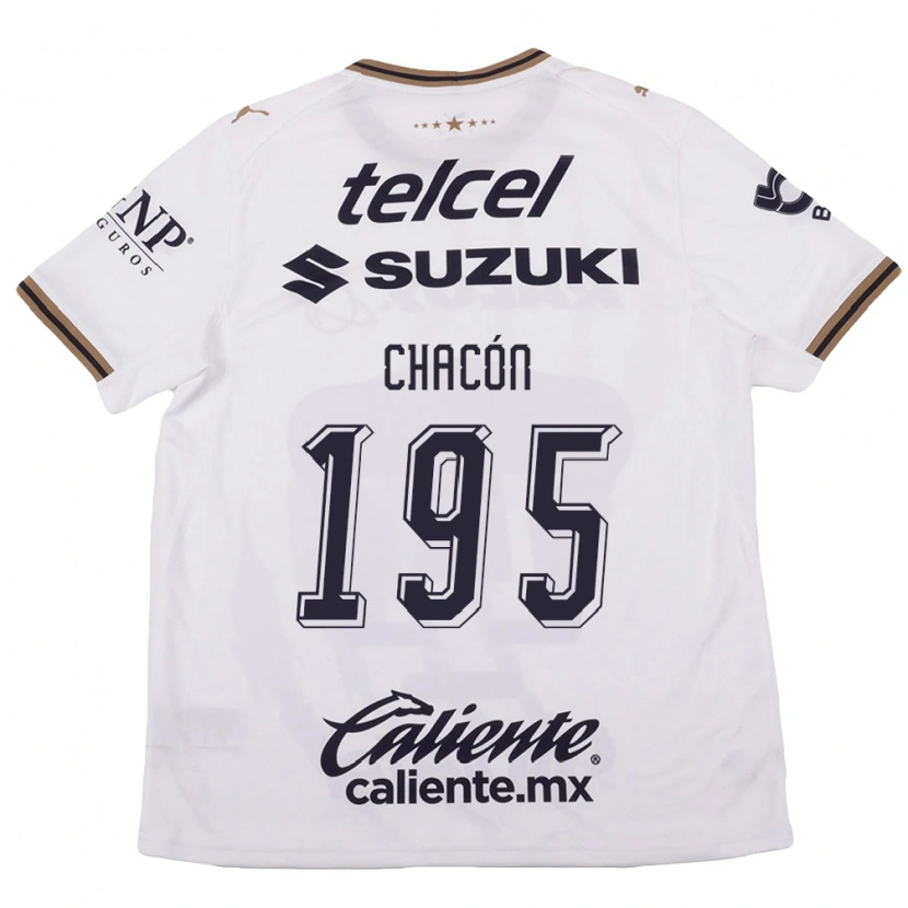 Danxen Heren Eduardo Chacón #195 Wit Zwart Bruin Uitshirt Uittenue 2026/27 T-Shirt
