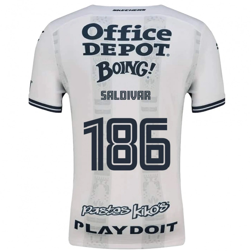 Danxen Heren José Saldívar #186 Rood Wit Zwart Uitshirt Uittenue 2026/27 T-Shirt