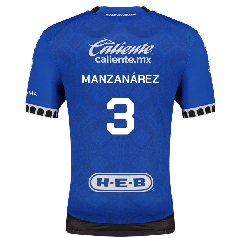Danxen Heren Óscar Manzanárez #3 Koninklijk Blauw Wit Zwart Uitshirt Uittenue 2026/27 T-Shirt