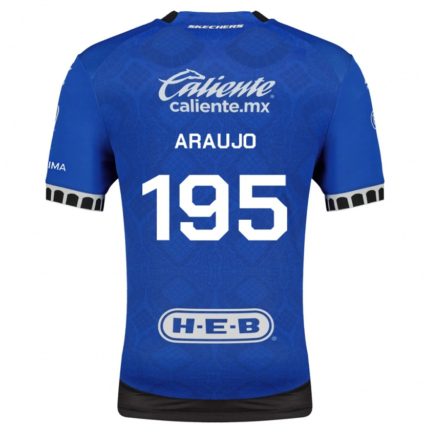 Danxen Heren Diego Araujo #195 Koninklijk Blauw Wit Zwart Uitshirt Uittenue 2026/27 T-Shirt