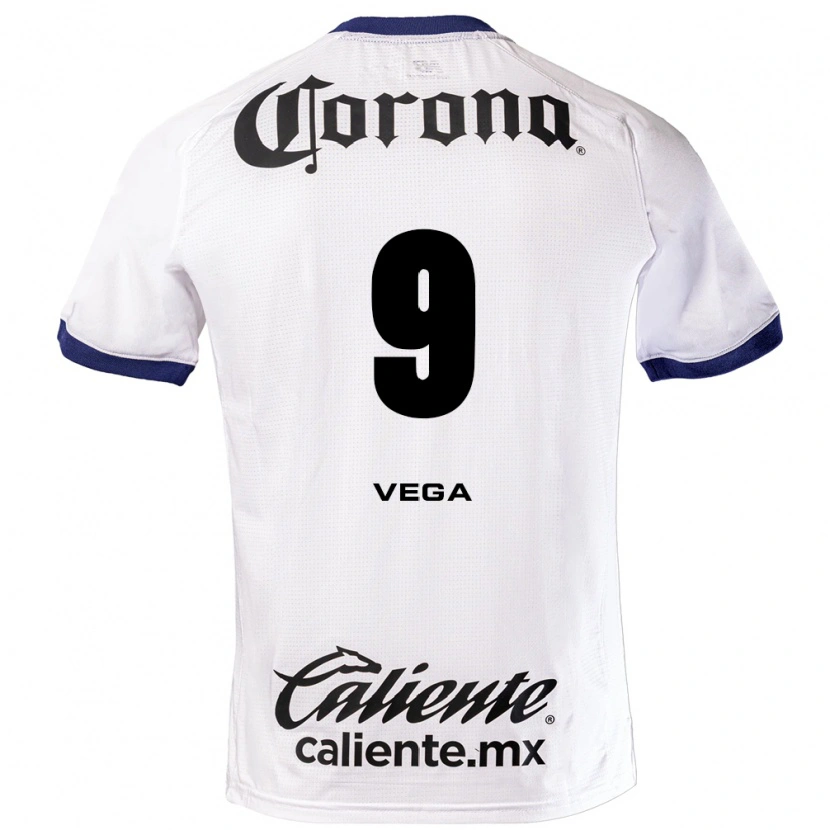 Danxen Heren Alexis Vega #9 Wit Blauw Zwart Uitshirt Uittenue 2026/27 T-Shirt