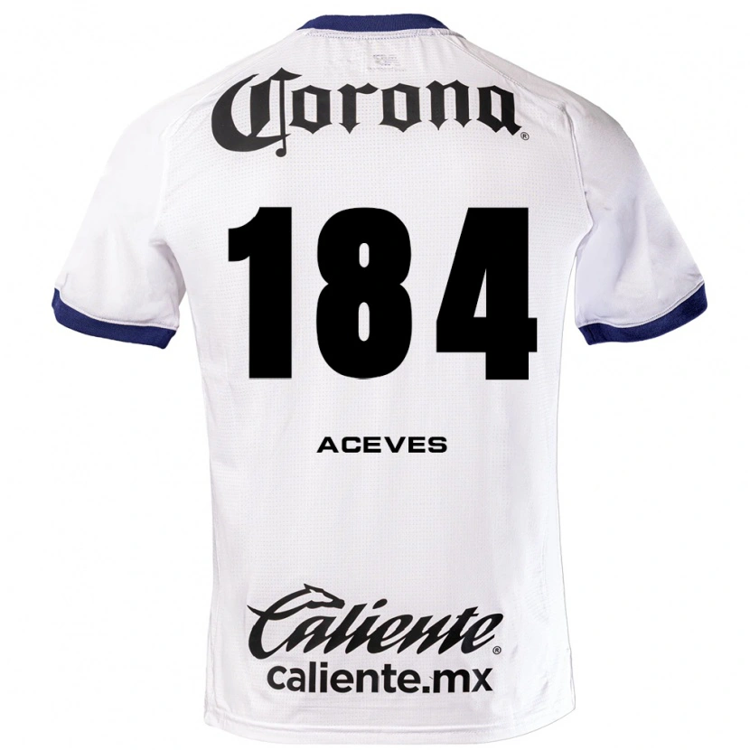 Danxen Heren Sebastián Aceves #184 Wit Blauw Zwart Uitshirt Uittenue 2026/27 T-Shirt