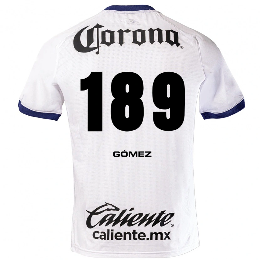 Danxen Heren Enrique Gómez #189 Wit Blauw Zwart Uitshirt Uittenue 2026/27 T-Shirt