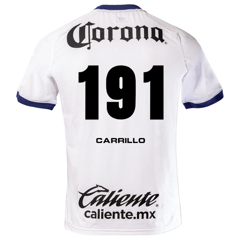 Danxen Heren Carlos Carrillo #191 Wit Blauw Zwart Uitshirt Uittenue 2026/27 T-Shirt