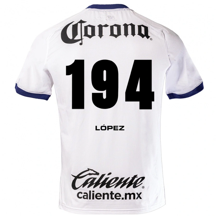 Danxen Heren Erick López #194 Wit Blauw Zwart Uitshirt Uittenue 2026/27 T-Shirt