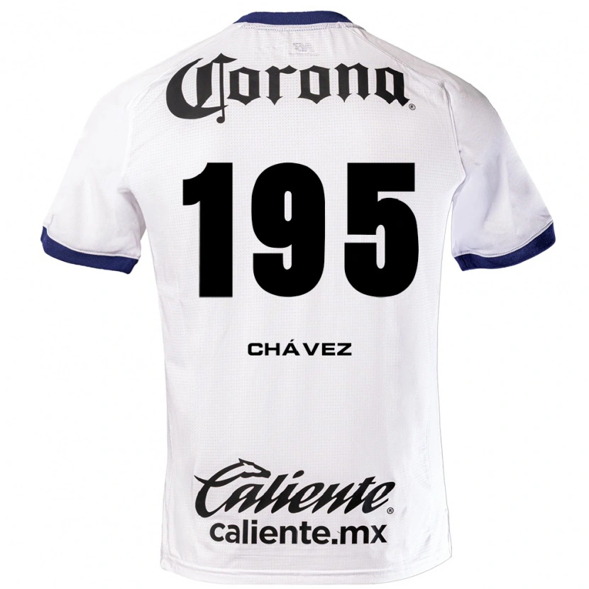 Danxen Heren Ángel Chávez #195 Wit Blauw Zwart Uitshirt Uittenue 2026/27 T-Shirt