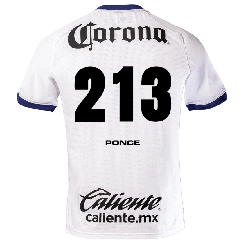 Danxen Heren Santiago Ponce #213 Wit Blauw Zwart Uitshirt Uittenue 2026/27 T-Shirt