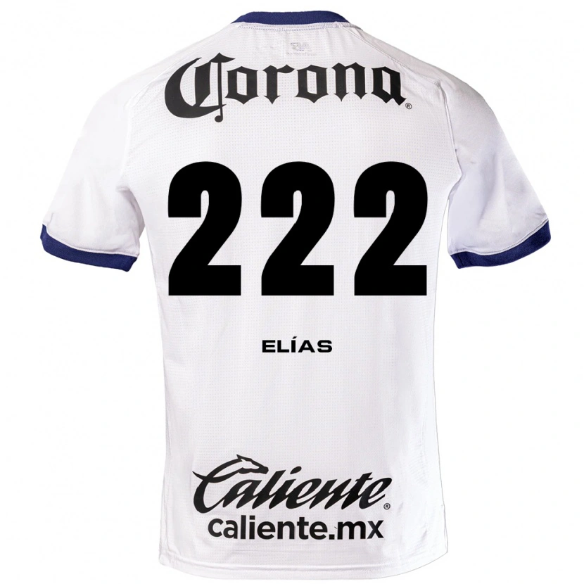 Danxen Heren Carlos Elías #222 Wit Blauw Zwart Uitshirt Uittenue 2026/27 T-Shirt
