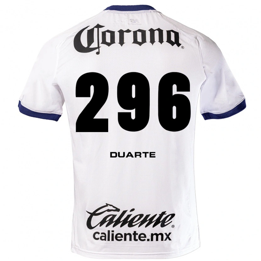Danxen Heren Saúl Duarte #296 Wit Blauw Zwart Uitshirt Uittenue 2026/27 T-Shirt