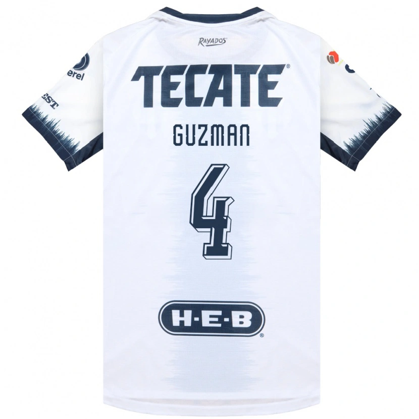 Danxen Heren Víctor Guzmán #4 Wit Inktblauw Rood Uitshirt Uittenue 2026/27 T-Shirt
