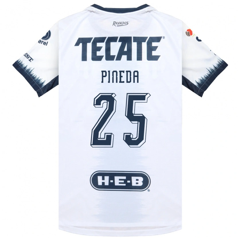 Danxen Heren Orbelín Pineda #25 Wit Inktblauw Rood Uitshirt Uittenue 2026/27 T-Shirt