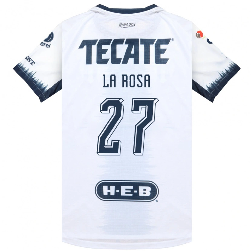 Danxen Heren Roberto De La Rosa #27 Wit Inktblauw Rood Uitshirt Uittenue 2026/27 T-Shirt