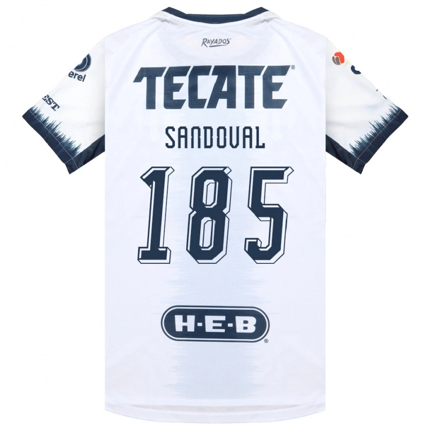 Danxen Heren Misael Sandoval #185 Wit Inktblauw Rood Uitshirt Uittenue 2026/27 T-Shirt