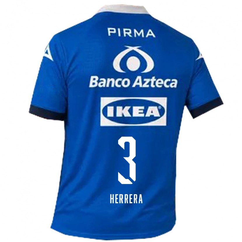 Danxen Heren Alberto Herrera #3 Blauw Wit Uitshirt Uittenue 2026/27 T-Shirt