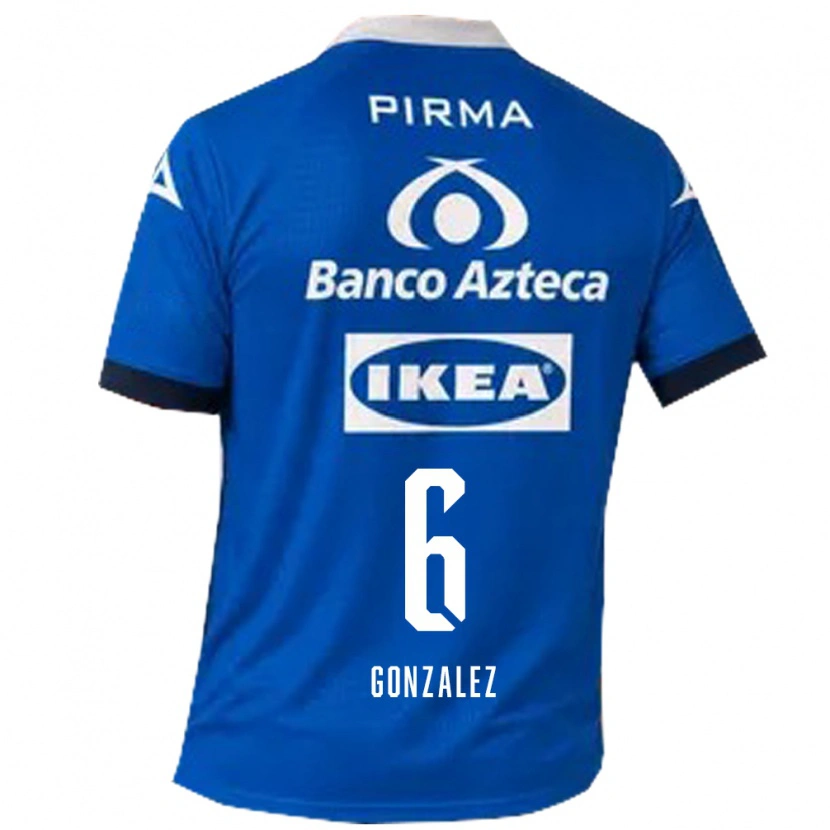 Danxen Heren Pablo González #6 Blauw Wit Uitshirt Uittenue 2026/27 T-Shirt