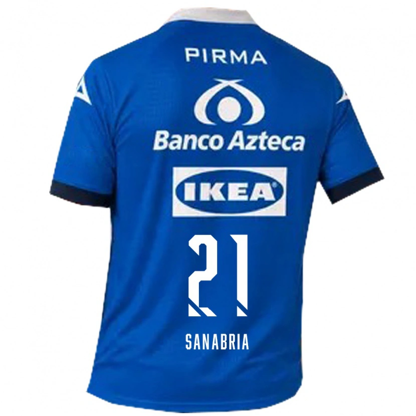 Danxen Heren Sergio Sanabria #21 Blauw Wit Uitshirt Uittenue 2026/27 T-Shirt