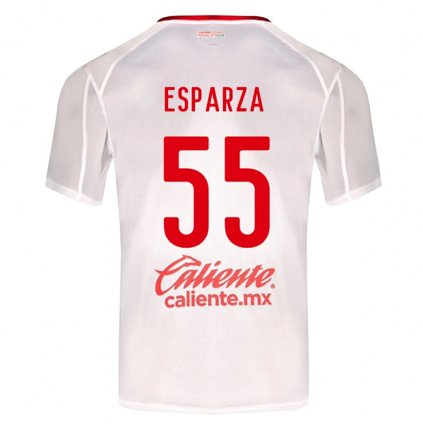 Danxen Heren Sebastián Esparza #55 Wit Groen Rood Uitshirt Uittenue 2026/27 T-Shirt