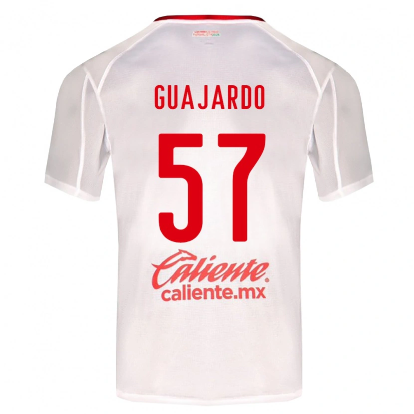 Danxen Heren Dylan Guajardo #57 Wit Groen Rood Uitshirt Uittenue 2026/27 T-Shirt
