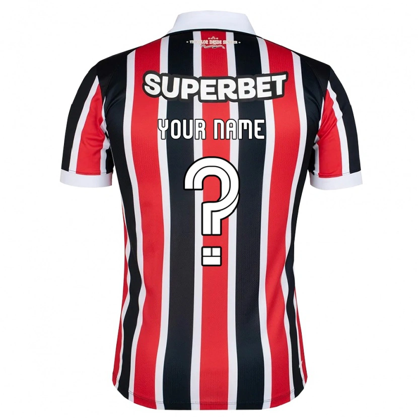 Danxen Heren Uw Naam #0 Rood Wit Zwart Uitshirt Uittenue 2026/27 T-Shirt