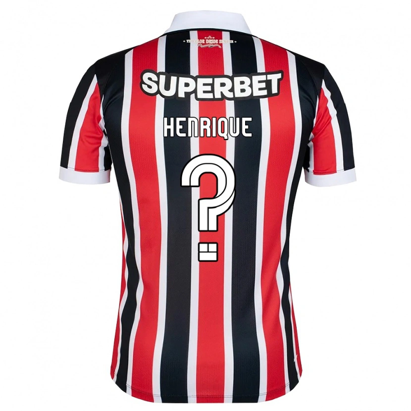 Danxen Heren Luiz Henrique #0 Rood Wit Zwart Uitshirt Uittenue 2026/27 T-Shirt
