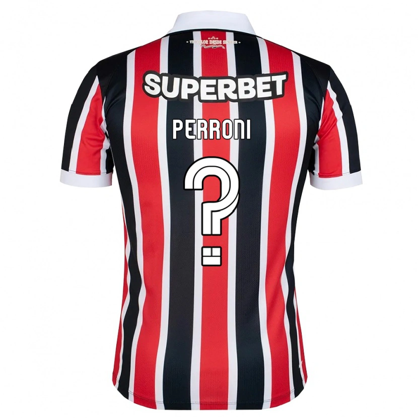 Danxen Heren Enzo Perroni #0 Rood Wit Zwart Uitshirt Uittenue 2026/27 T-Shirt