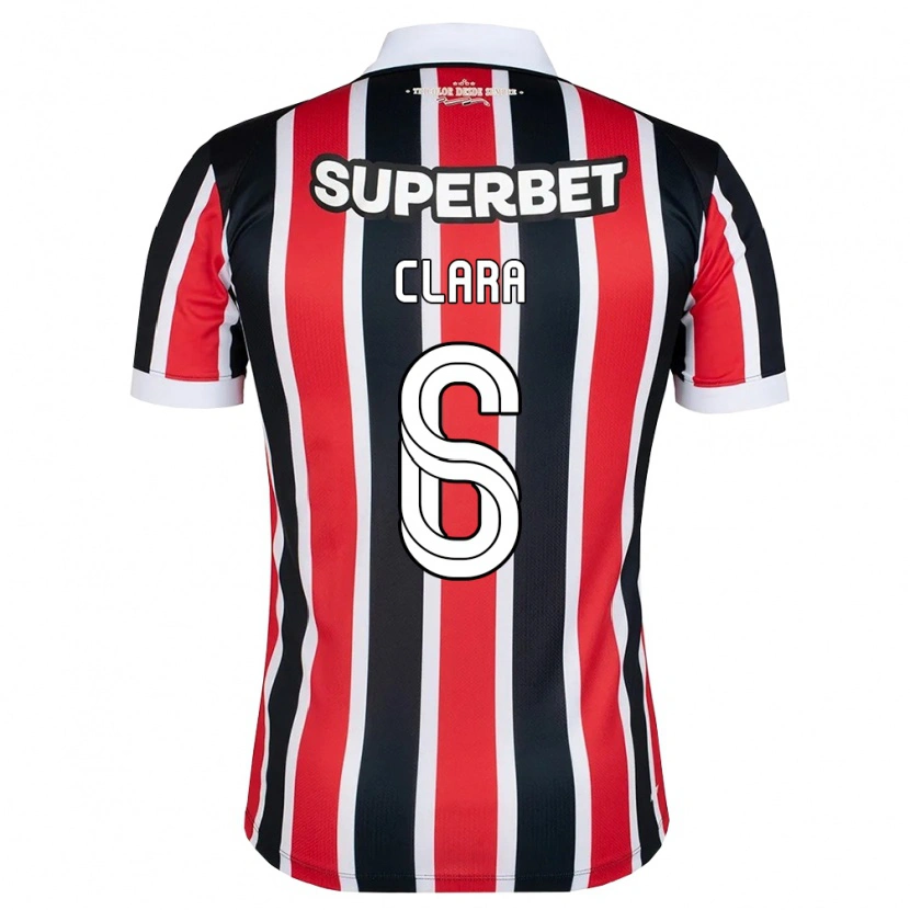 Danxen Heren Ana Clara #6 Rood Wit Zwart Uitshirt Uittenue 2026/27 T-Shirt