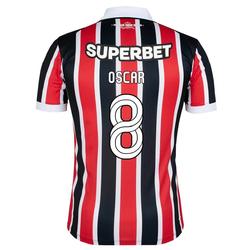 Danxen Heren Oscar #8 Rood Wit Zwart Uitshirt Uittenue 2026/27 T-Shirt
