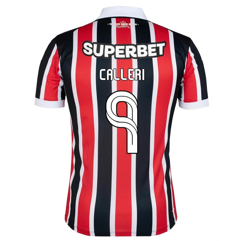 Danxen Heren Jonathan Calleri #9 Rood Wit Zwart Uitshirt Uittenue 2026/27 T-Shirt