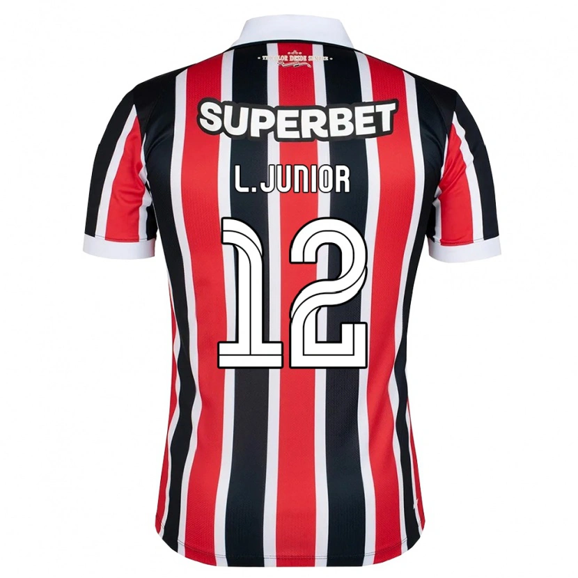 Danxen Heren Luciano Anacleto Junior #12 Rood Wit Zwart Uitshirt Uittenue 2026/27 T-Shirt