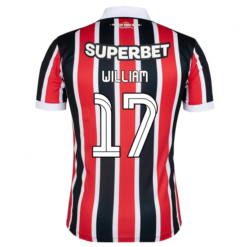Danxen Heren William #17 Rood Wit Zwart Uitshirt Uittenue 2026/27 T-Shirt