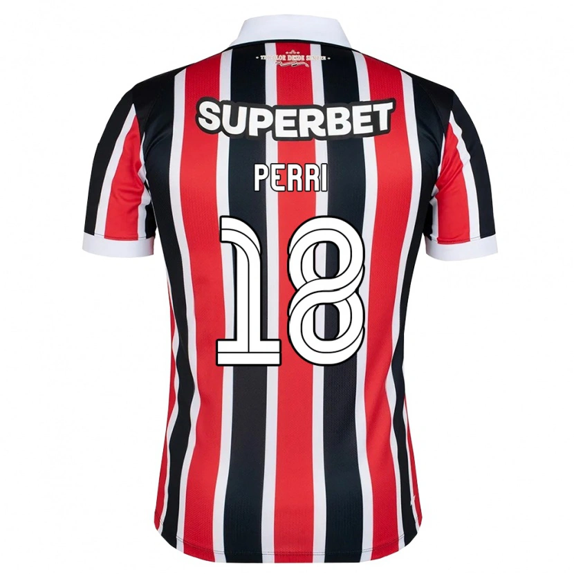 Danxen Heren Lucas Perri #18 Rood Wit Zwart Uitshirt Uittenue 2026/27 T-Shirt