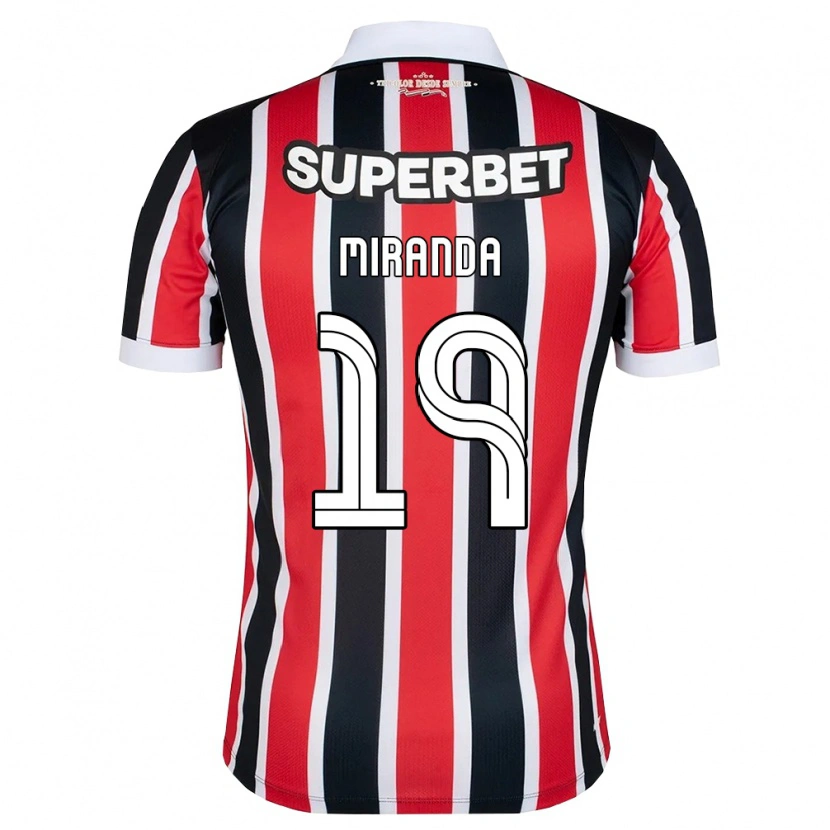 Danxen Heren Gustavo Miranda #19 Rood Wit Zwart Uitshirt Uittenue 2026/27 T-Shirt