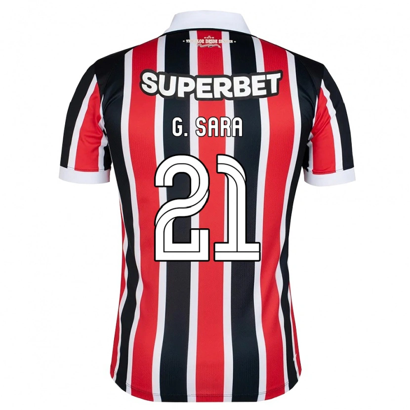 Danxen Heren Gabriel Sara #21 Rood Wit Zwart Uitshirt Uittenue 2026/27 T-Shirt