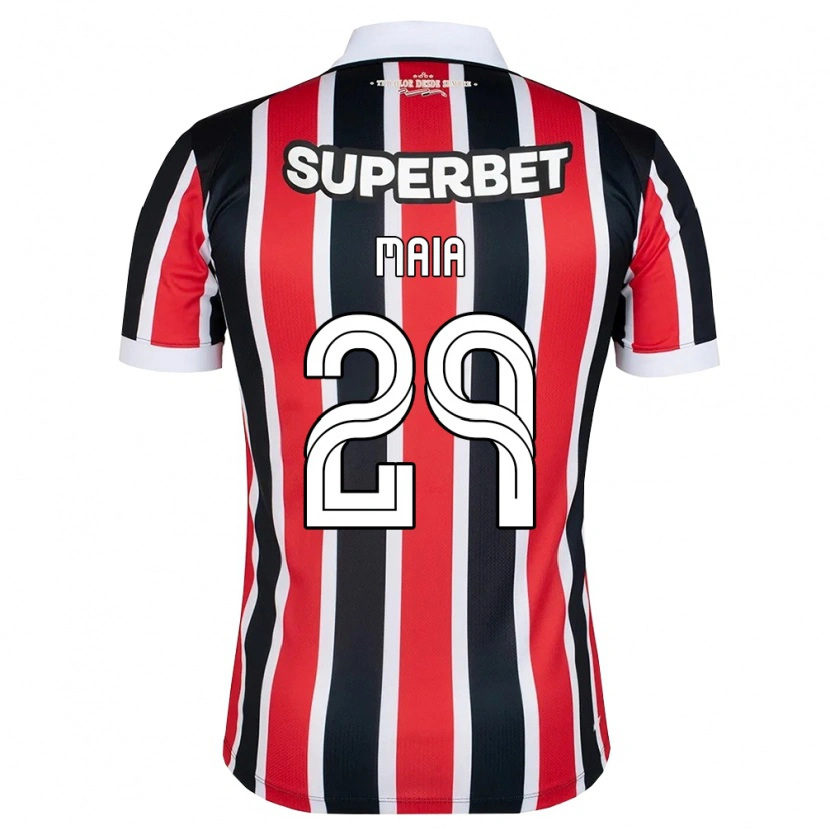 Danxen Heren Pablo Maia #29 Rood Wit Zwart Uitshirt Uittenue 2026/27 T-Shirt