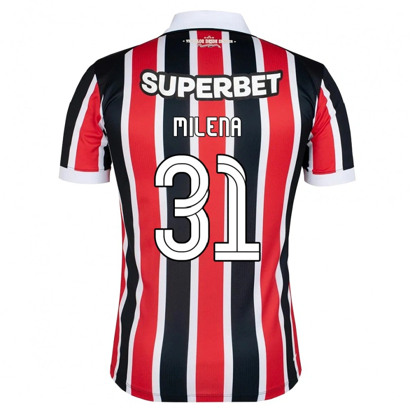 Danxen Heren Milena #31 Rood Wit Zwart Uitshirt Uittenue 2026/27 T-Shirt