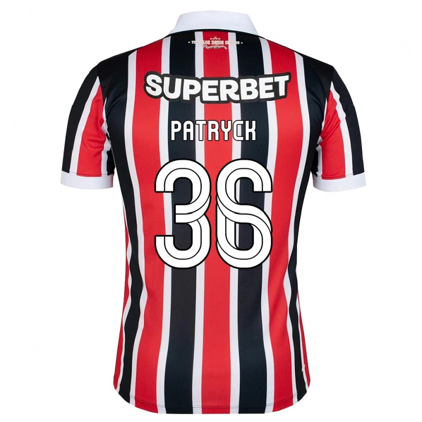 Danxen Heren Patryck #36 Rood Wit Zwart Uitshirt Uittenue 2026/27 T-Shirt