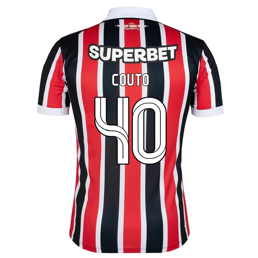Danxen Heren Thiago Couto #40 Rood Wit Zwart Uitshirt Uittenue 2026/27 T-Shirt