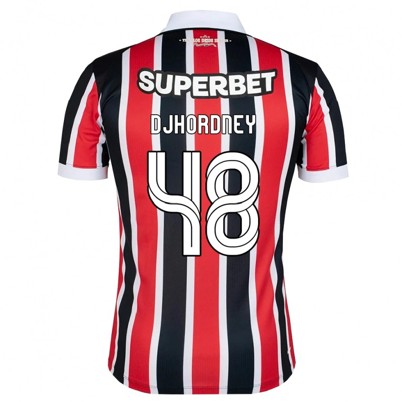 Danxen Heren Djhordney Ferreira #48 Rood Wit Zwart Uitshirt Uittenue 2026/27 T-Shirt