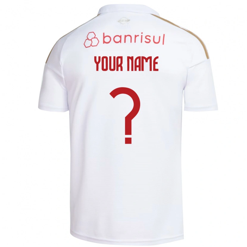 Danxen Heren Uw Naam #0 Wit Rood Uitshirt Uittenue 2026/27 T-Shirt