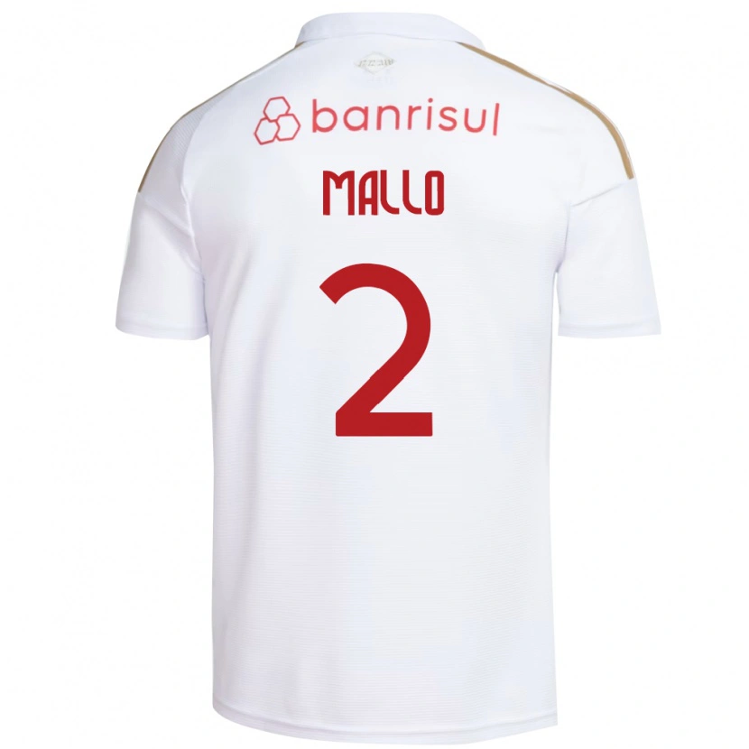 Danxen Heren Hugo Mallo #2 Wit Rood Uitshirt Uittenue 2026/27 T-Shirt