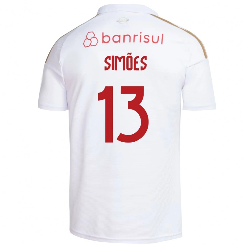 Danxen Heren Arthur Simões #13 Wit Rood Uitshirt Uittenue 2026/27 T-Shirt