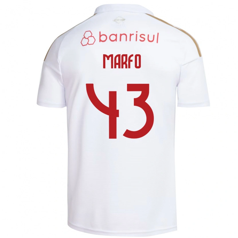 Danxen Heren Denis Marfo #43 Wit Rood Uitshirt Uittenue 2026/27 T-Shirt